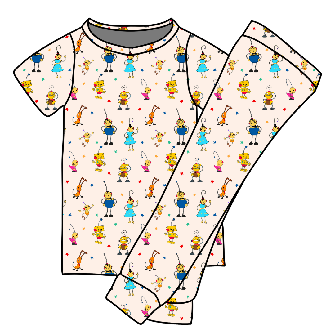 Playtime Pals Cozy Bamboo Short Sleeve Pants Set - PRE ORDER