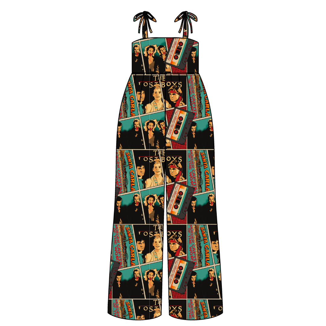 Moonlit Tricksters Rene Adult Shoulder Tie Jumpsuit Bamboo - Pre Order
