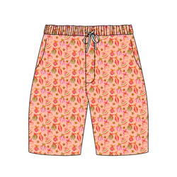 Bubblegum Bells Chill Adult Extended Length Short - Bamboo - Pre Order - Christmas Special