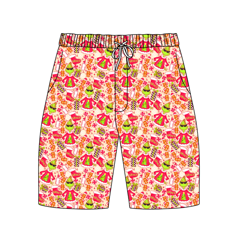 Baking Spirits Bright Chill Adult Extended Length Short - Bamboo - Pre Order - Christmas Special