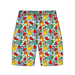 Gotta Catch Christmas Chill Adult Extended Length Short - Bamboo - Pre Order - Christmas Special