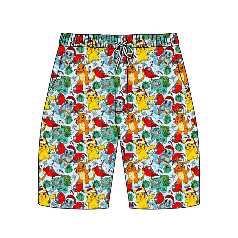 Gotta Catch Christmas Chill Adult Extended Length Short - Bamboo - Pre Order - Christmas Special