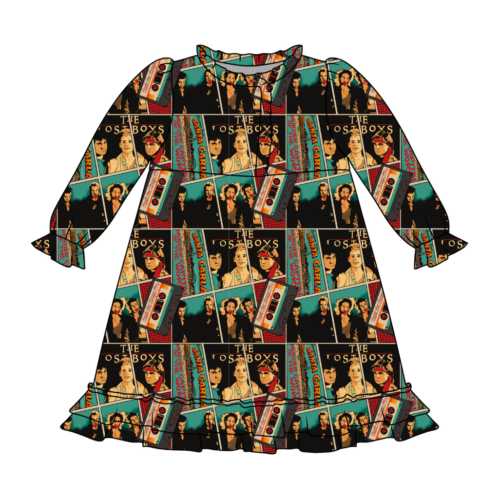 Moonlit Tricksters Emerald Bamboo Long Sleeve Lounge Dress - PRE ORDER