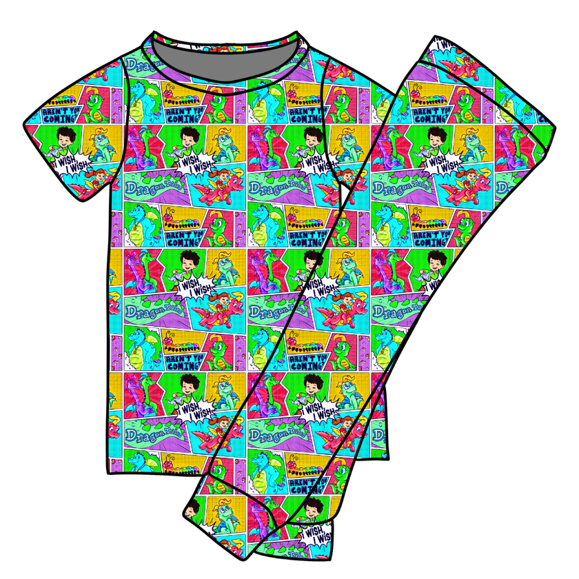 Dragon Dreams Cozy Bamboo Short Sleeve Pants Set - PRE ORDER