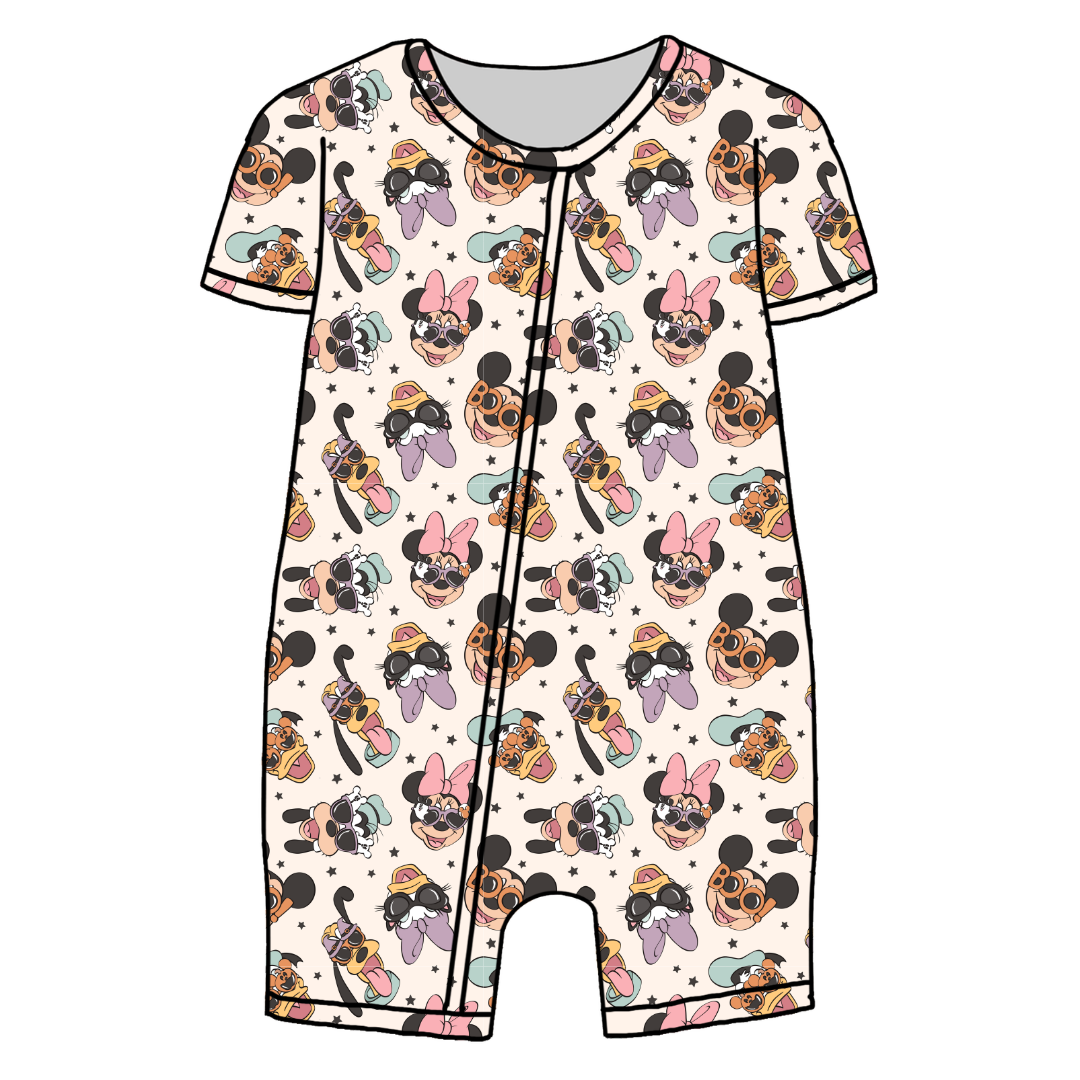 Spooky Cute Crew Bliss Short Sleeve Zippy Bamboo - PRE ORDER