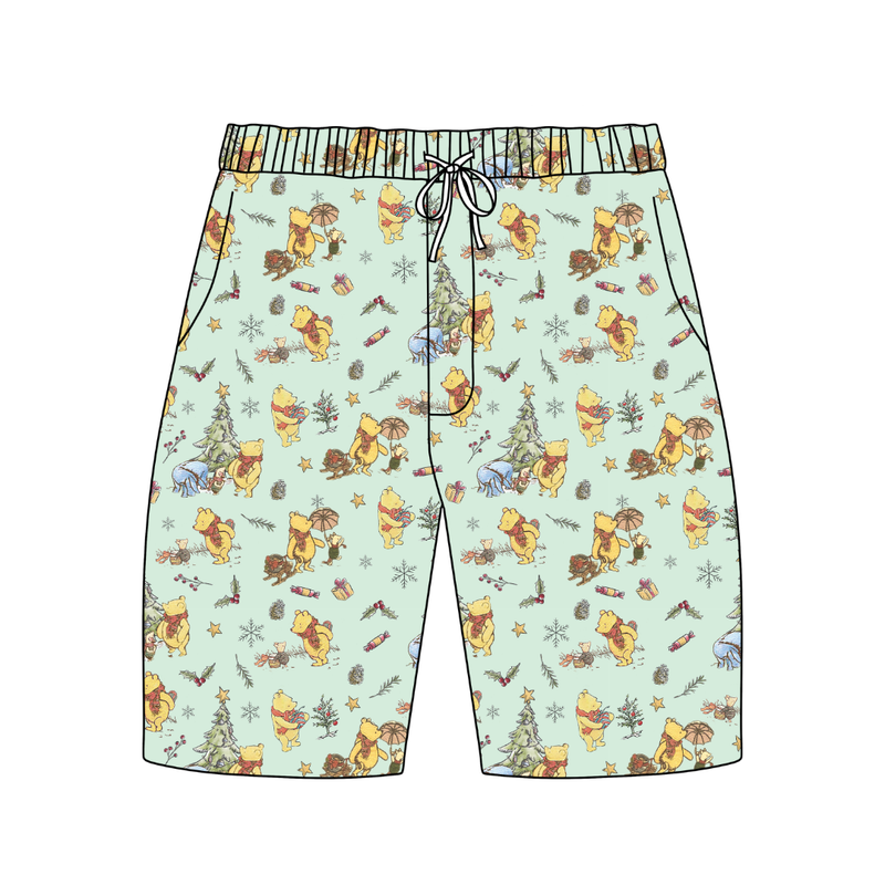 Woodland Christmas Wishes Chill Adult Extended Length Short - Bamboo - Pre Order - Christmas Special