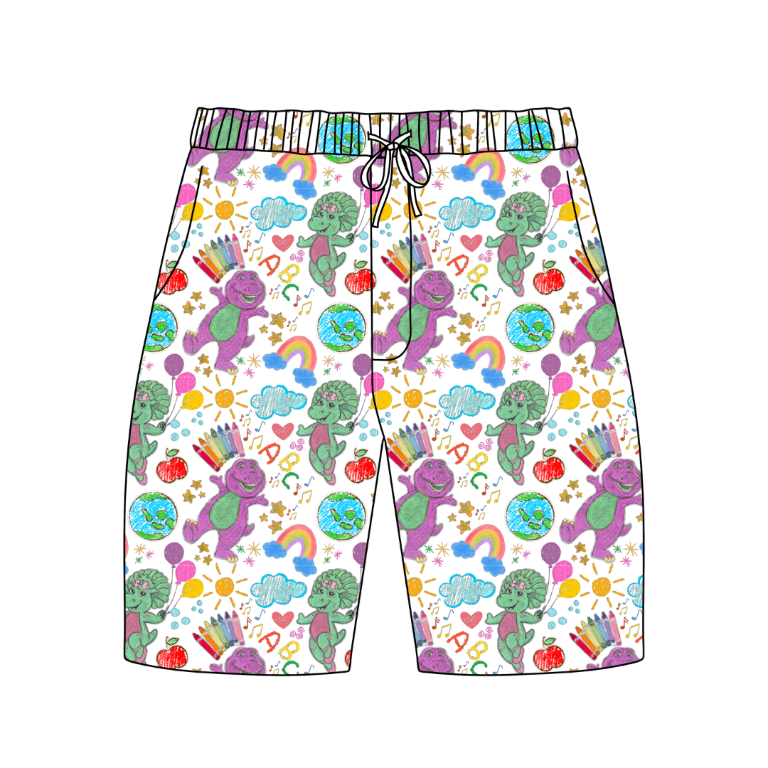 Learning is Magic Chill Extended Length Adult Pajama Bamboo Shorts - Pre Order
