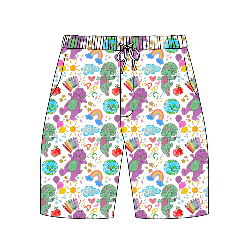 Learning is Magic Chill Extended Length Adult Pajama Bamboo Shorts - Pre Order