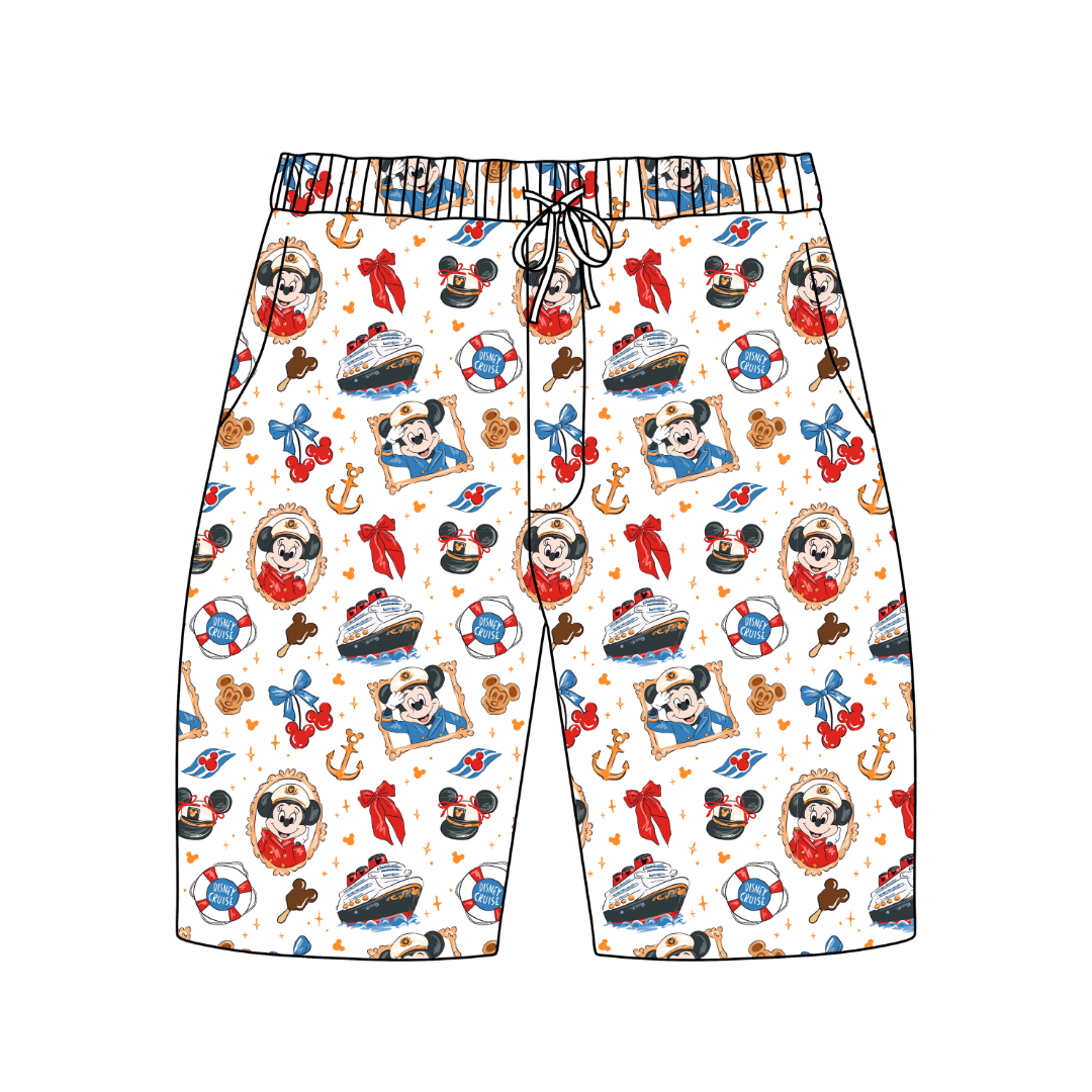 Crusin' Chill Extended Length Adult Pajama Bamboo Shorts - Pre Order