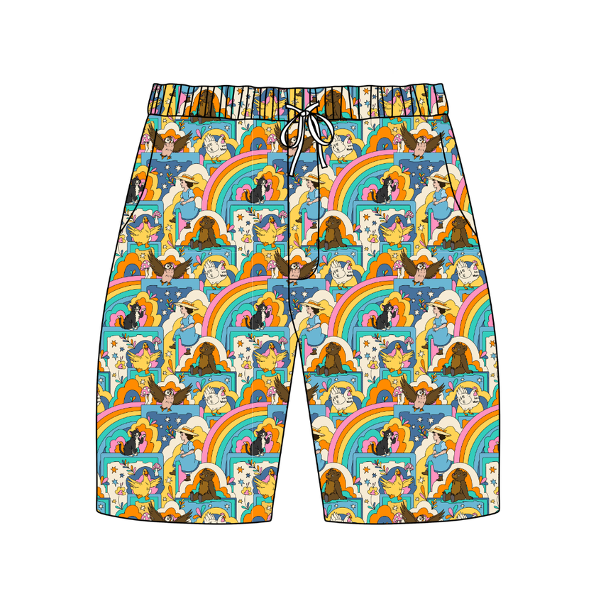 Painted Skys Chill Extended Length Adult Pajama Bamboo Shorts - Pre Order