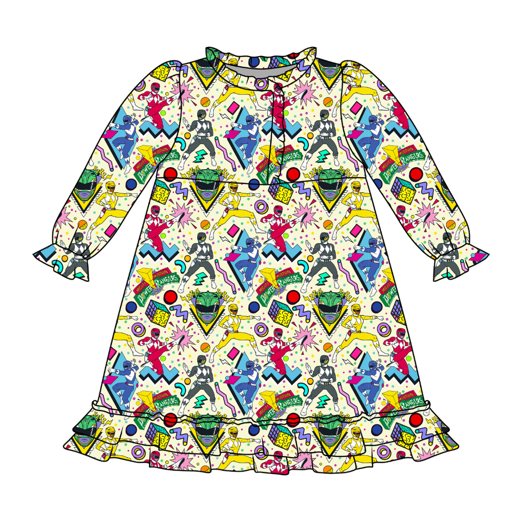 Rangers Emerald Bamboo Long Sleeve Lounge Dress - PRE ORDER