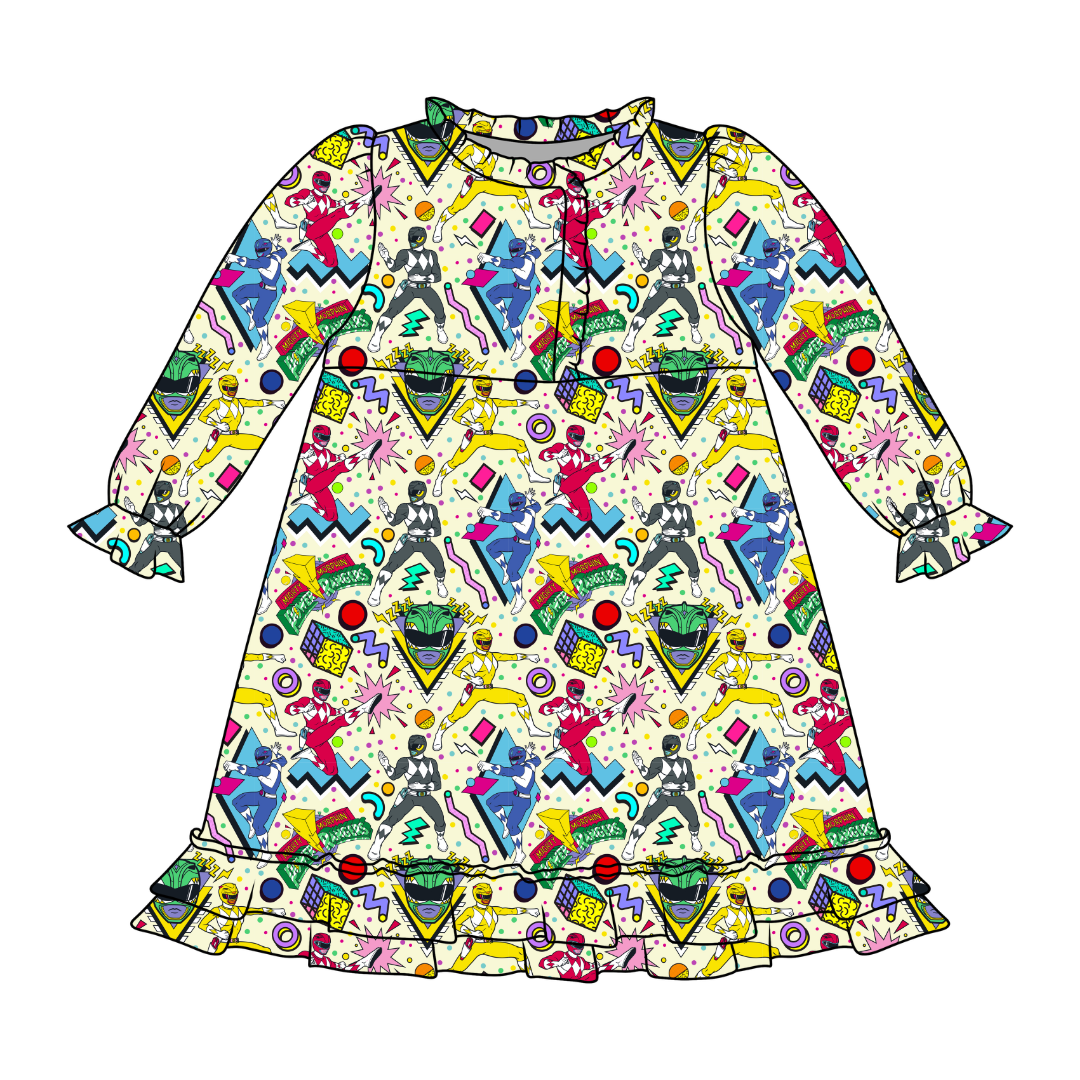 Rangers Emerald Bamboo Long Sleeve Lounge Dress - PRE ORDER