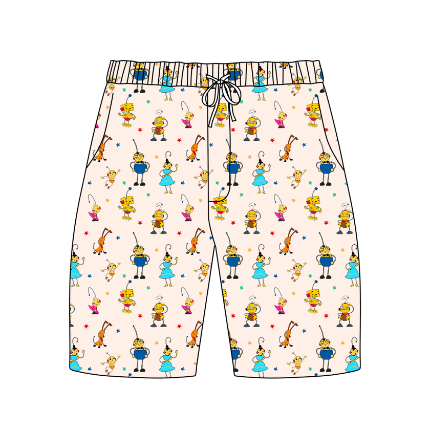 Playtime Pals Chill Extended Length Adult Pajama Bamboo Shorts - Pre Order
