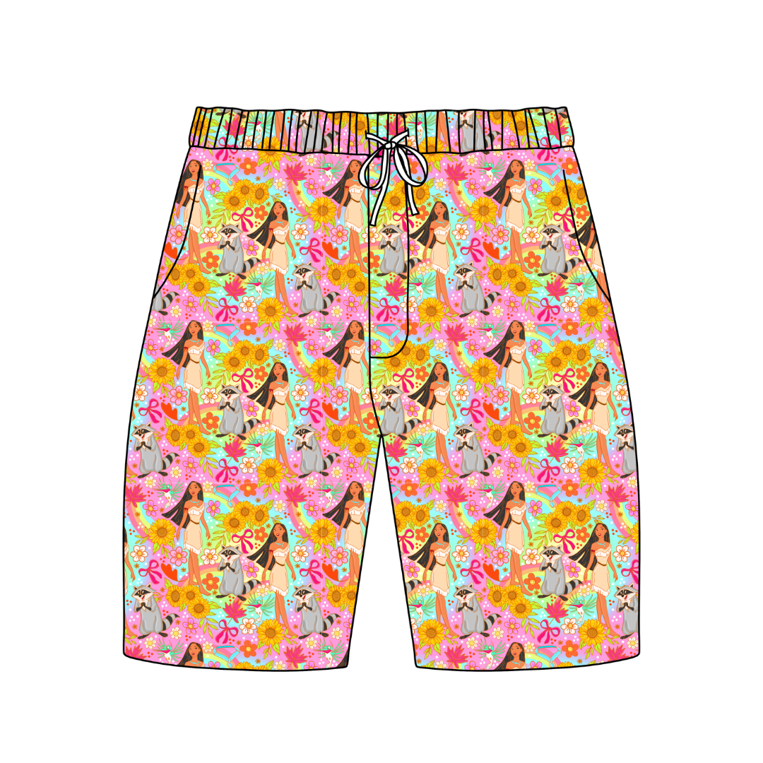 Wild & Free Chill Extended Length Adult Pajama Bamboo Shorts - Pre Order