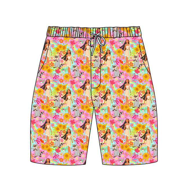 Wild & Free Chill Extended Length Adult Pajama Bamboo Shorts - Pre Order