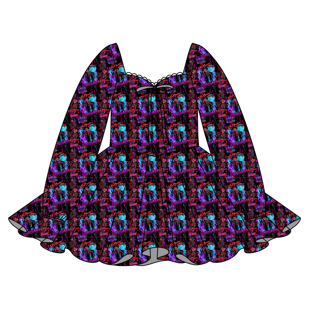 Restless Nights - Chloe Long Sleeve Sweetheart Dress Knit - PRE ORDER