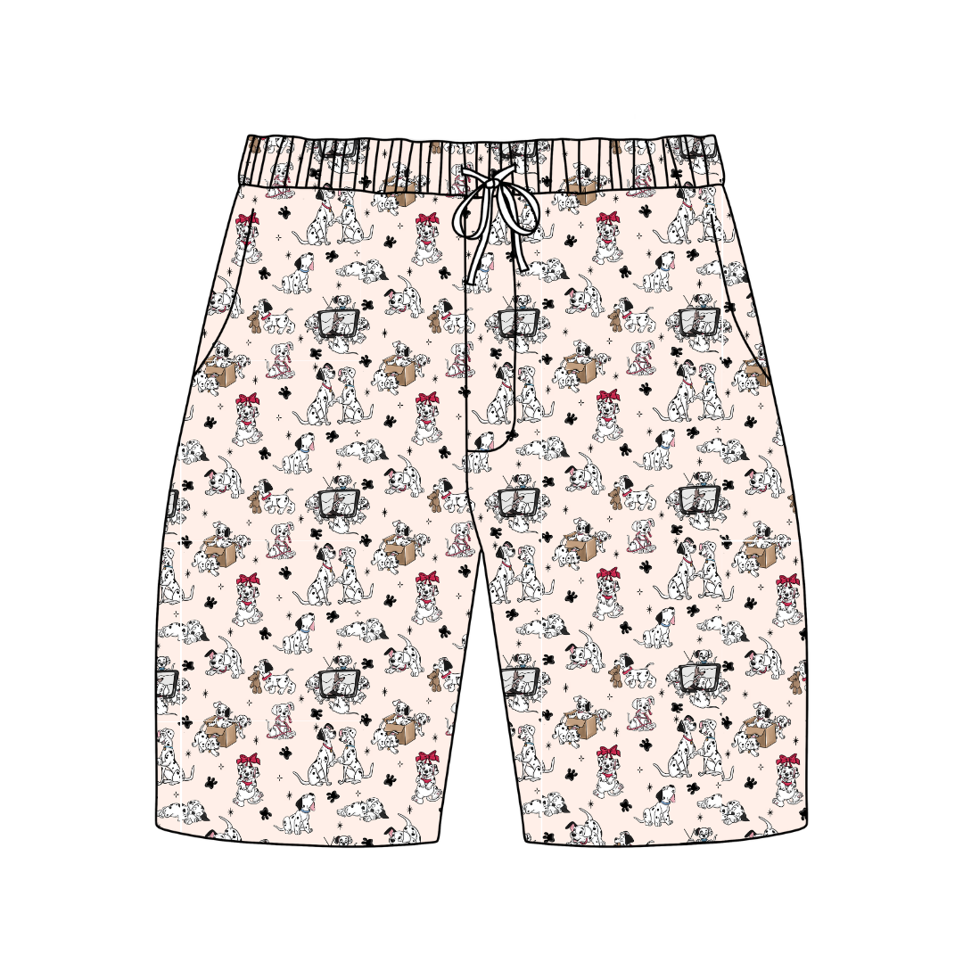 Spots & Daydreams Chill Extended Length Adult Pajama Bamboo Shorts - Pre Order
