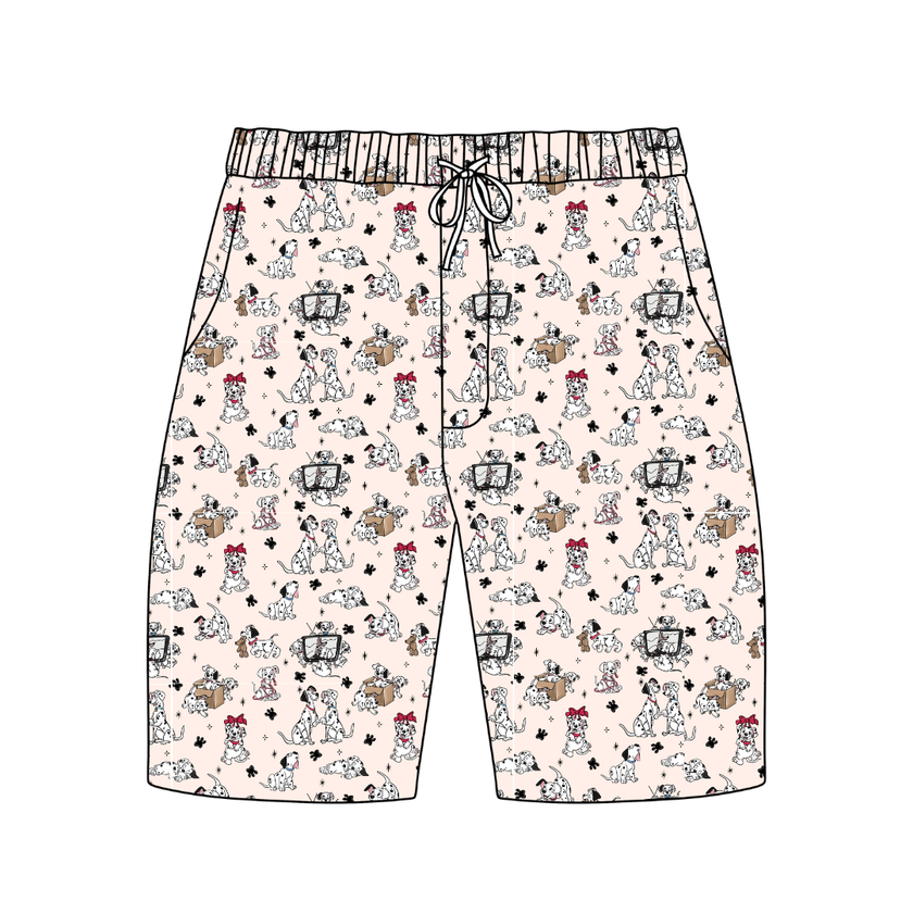 Spots & Daydreams Chill Extended Length Adult Pajama Bamboo Shorts - Pre Order