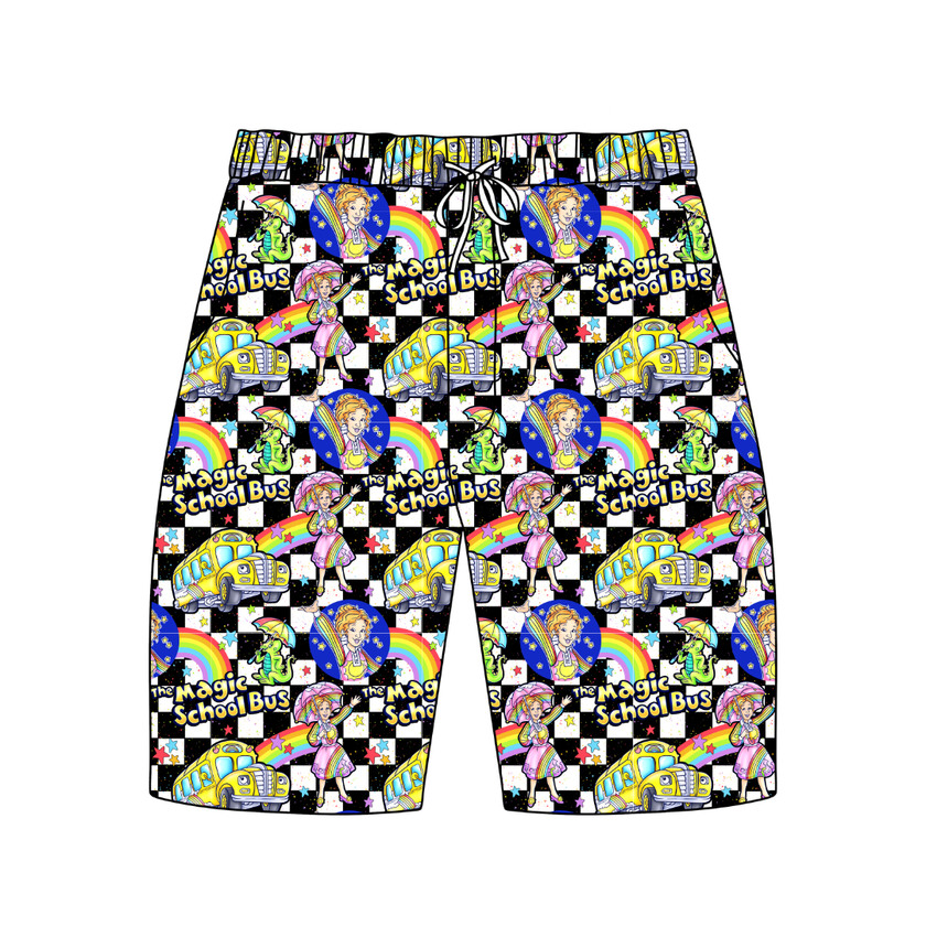 Magic School  Days Chill Extended Length Adult Pajama Bamboo Shorts - Pre Order
