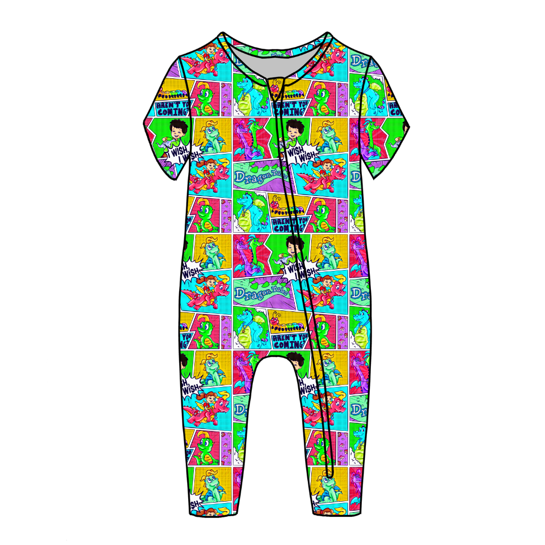 Dragon Dreams Dandelion Short Sleeve Sleeper Bamboo - PRE ORDER