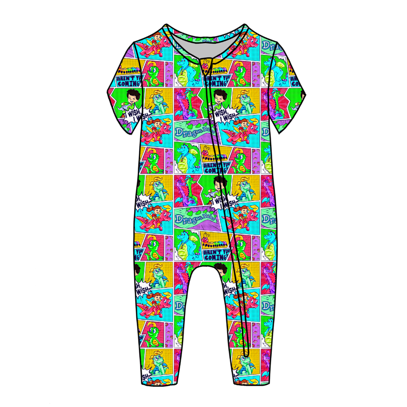 Dragon Dreams Dandelion Short Sleeve Sleeper Bamboo - PRE ORDER