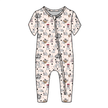 Spots & Daydreams Dandelion Short Sleeve Sleeper Bamboo - PRE ORDER