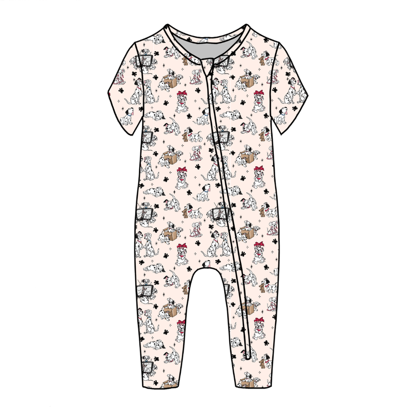 Spots & Daydreams Dandelion Short Sleeve Sleeper Bamboo - PRE ORDER