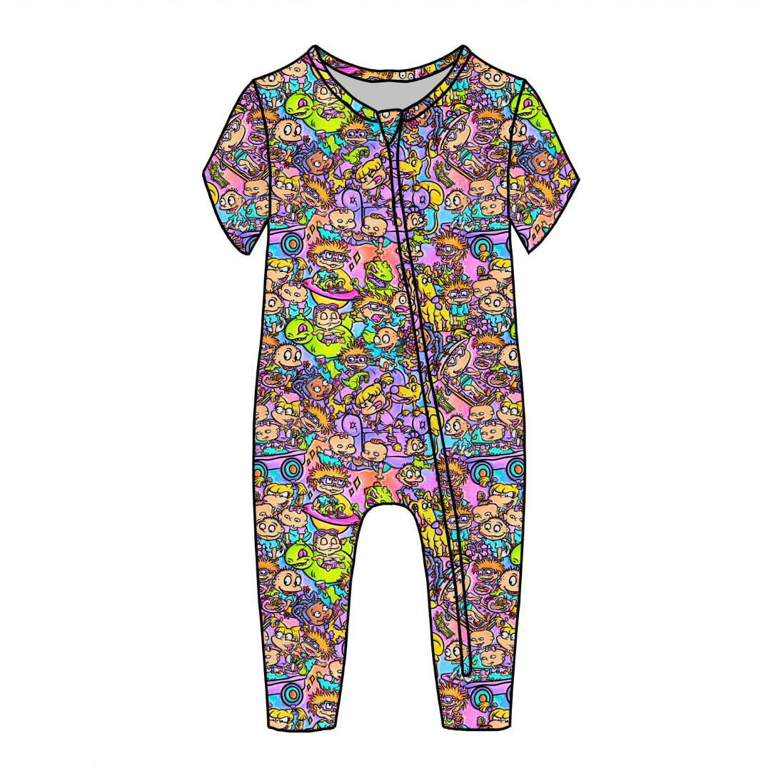 90's Playdate Dandelion Short Sleeve Sleeper Bamboo - PRE ORDER