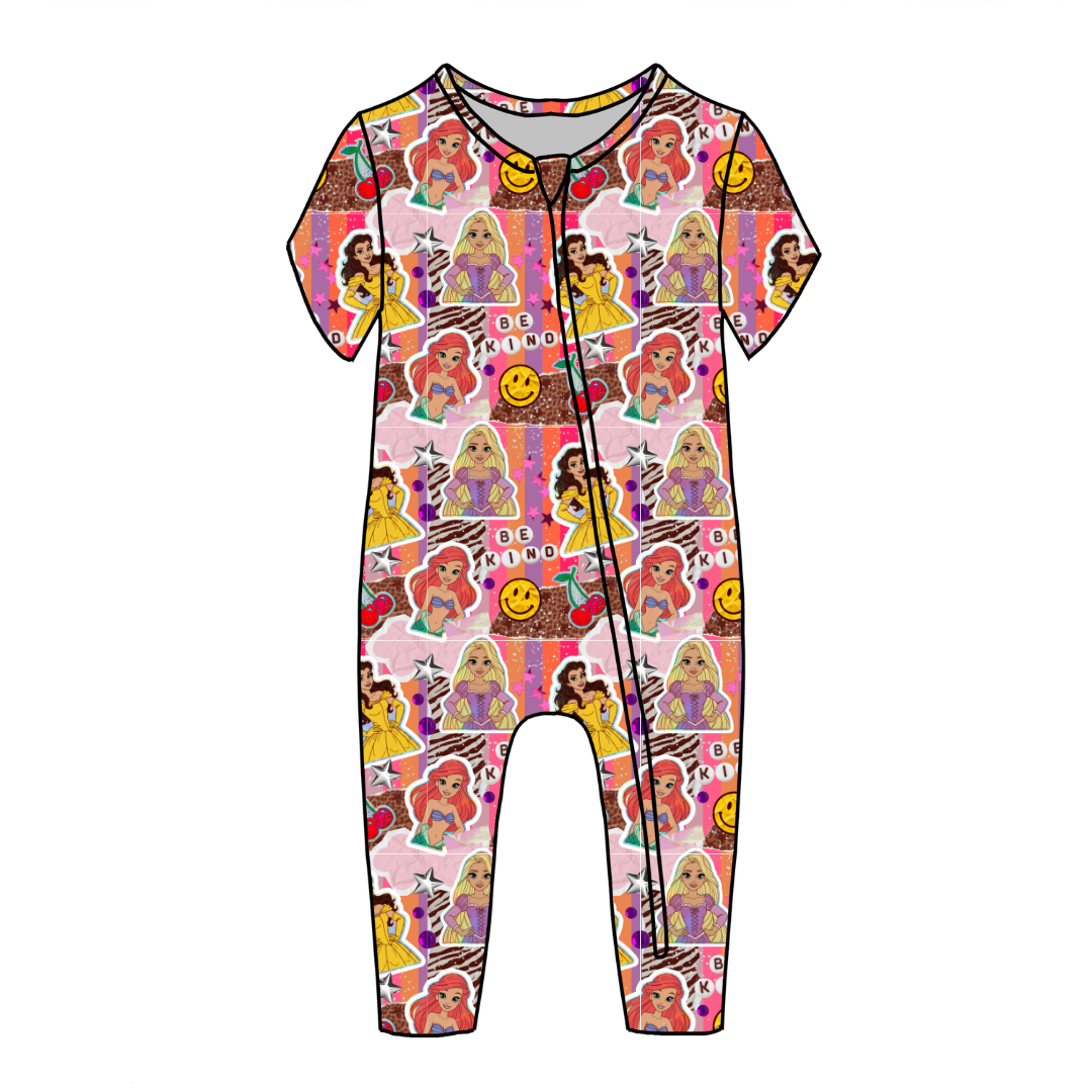 Royal Daydreams Dandelion Short Sleeve Sleeper Bamboo - PRE ORDER