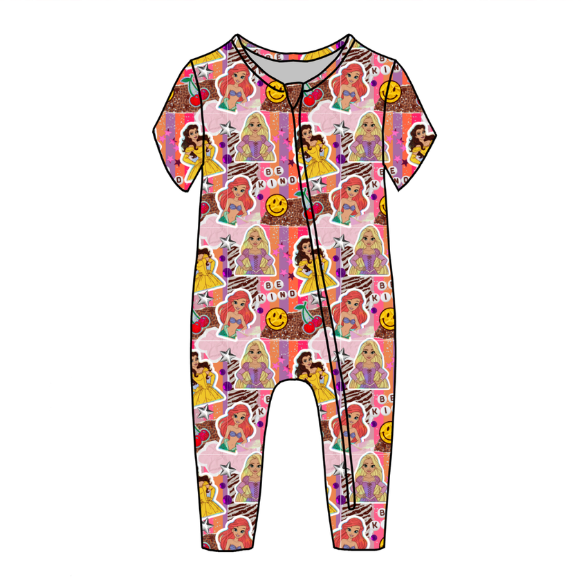 Royal Daydreams Dandelion Short Sleeve Sleeper Bamboo - PRE ORDER