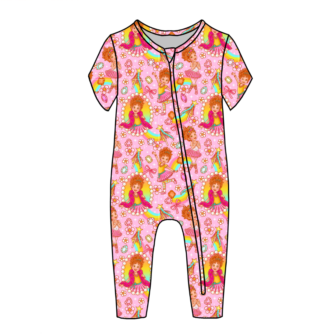 Fancy Schmancy Dandelion Short Sleeve Sleeper Bamboo - PRE ORDER