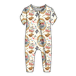 Ahoy, Matey! Dandelion Short Sleeve Sleeper Bamboo - PRE ORDER