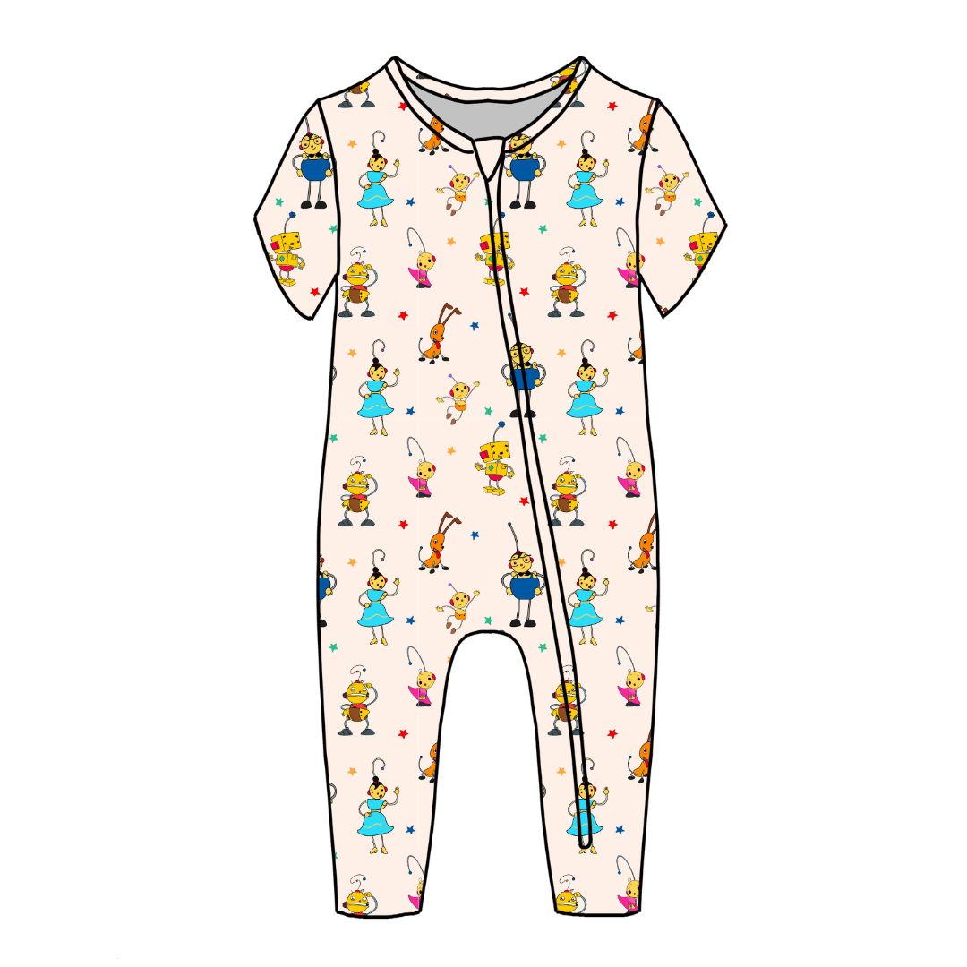 Playtime Pals Dandelion Short Sleeve Sleeper Bamboo - PRE ORDER