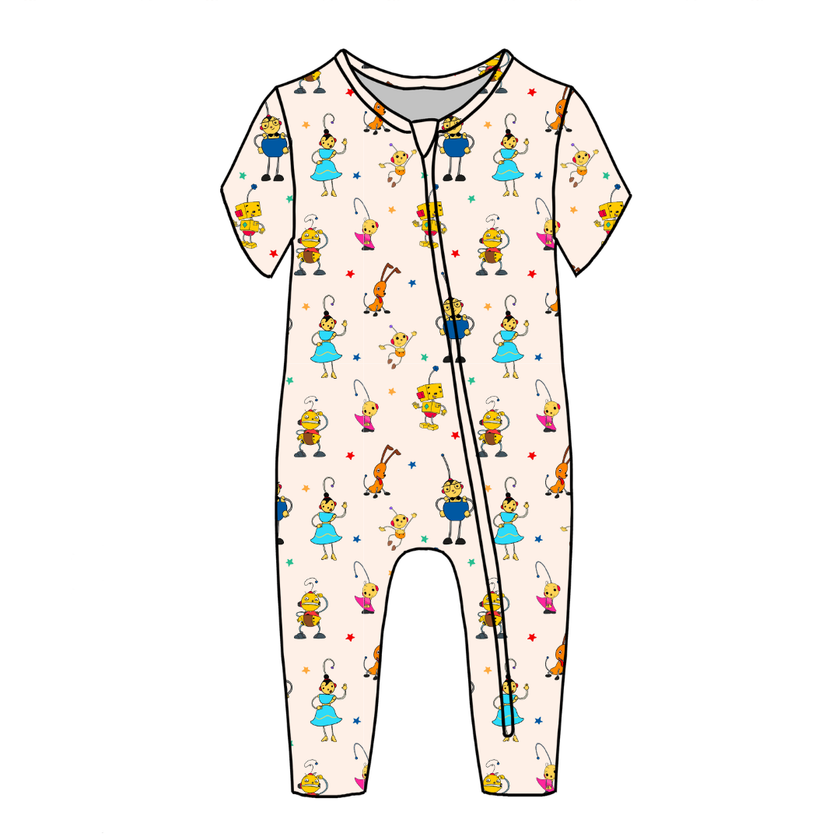 Playtime Pals Dandelion Short Sleeve Sleeper Bamboo - PRE ORDER
