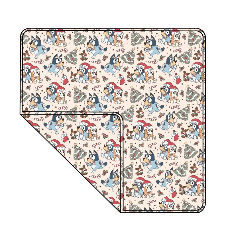 Heeler Holiday Moonbeam Blanket - Bamboo - Pre Order - Christmas Special (50x50 Inches)