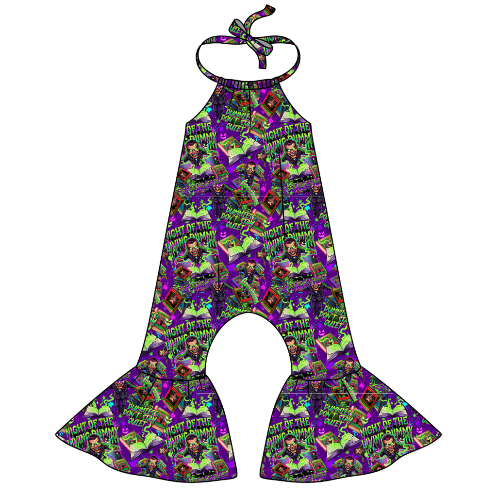 Scary Stories - Stardust Bellbottom Halter Romper Knit - PRE ORDER