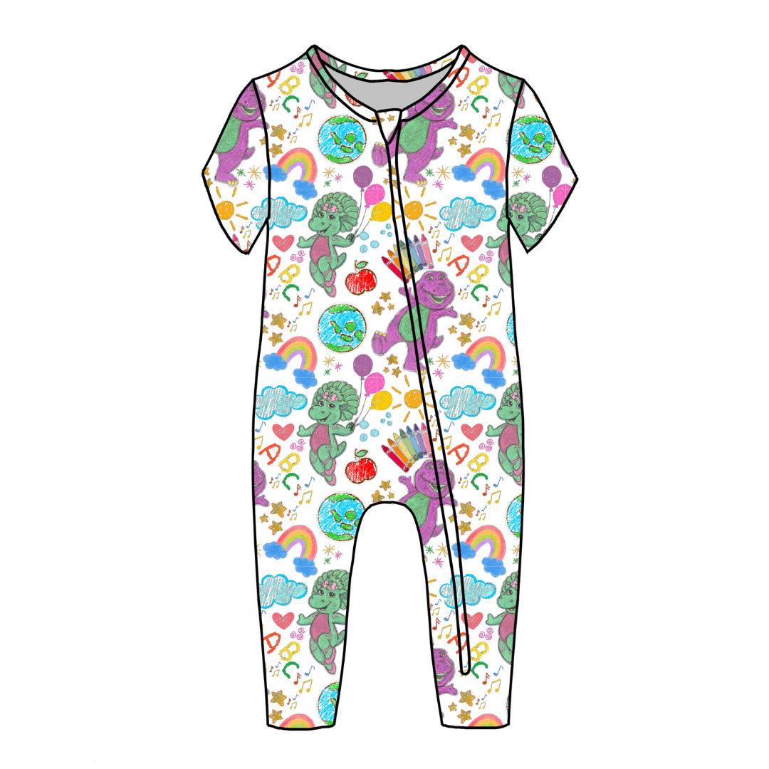 Learning is Magic Dandelion Short Sleeve Sleeper Bamboo - PRE ORDER