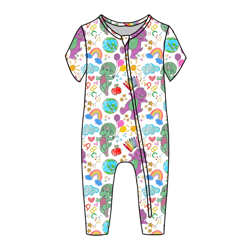 Learning is Magic Dandelion Short Sleeve Sleeper Bamboo - PRE ORDER