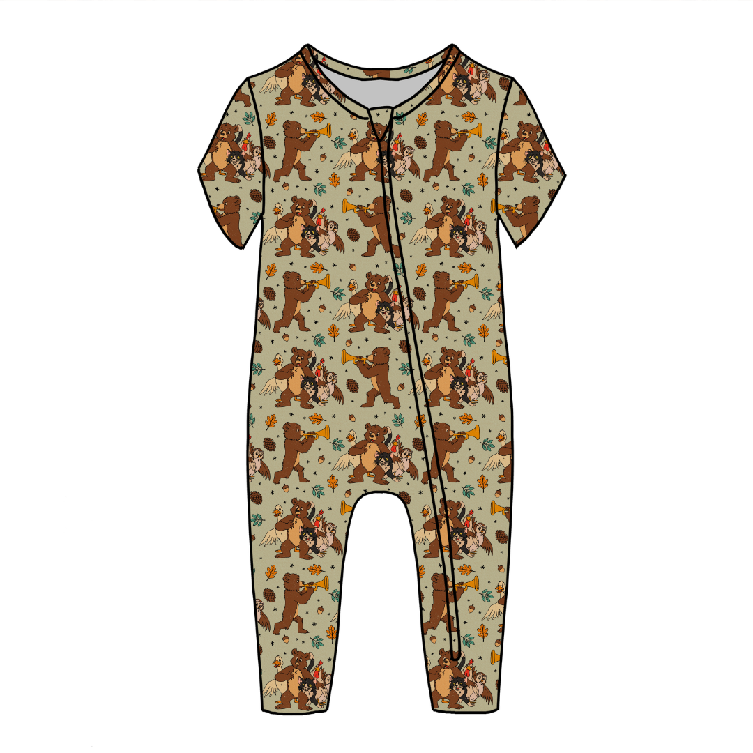 Woodland Melody Dandelion Short Sleeve Sleeper Bamboo - PRE ORDER