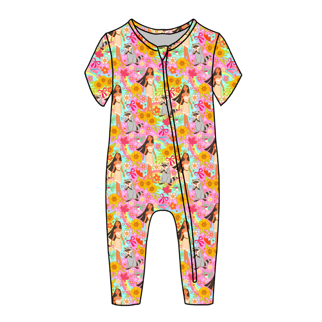Wild & Free Dandelion Short Sleeve Sleeper Bamboo - PRE ORDER