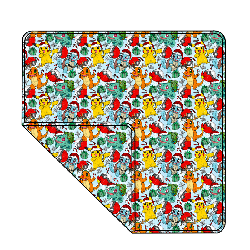 Gotta Catch Christmas Moonbeam Blanket - Bamboo - Pre Order - Christmas Special (50x50 Inches)