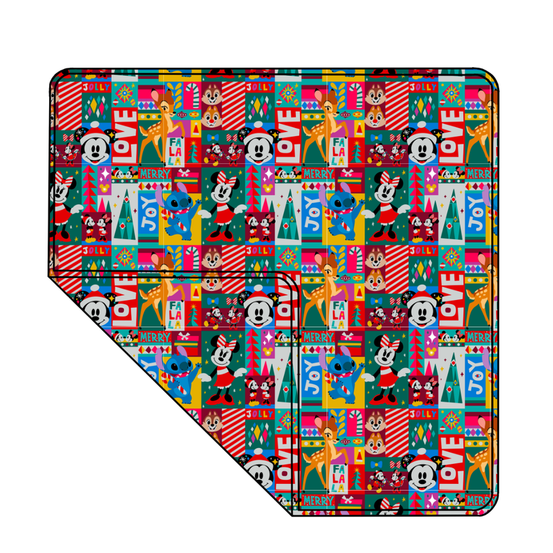 Jolly Patchwork Dreamscape Oversized Blanket - Knit - Pre Order - Christmas Special (57.5x80 Inches)
