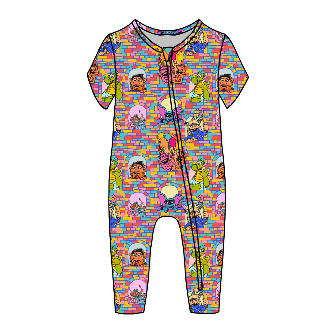 Sunny Side Friends Dandelion Short Sleeve Sleeper Bamboo - PRE ORDER