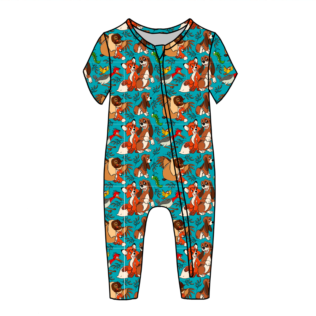 Friends Forever Dandelion Short Sleeve Sleeper Bamboo - PRE ORDER
