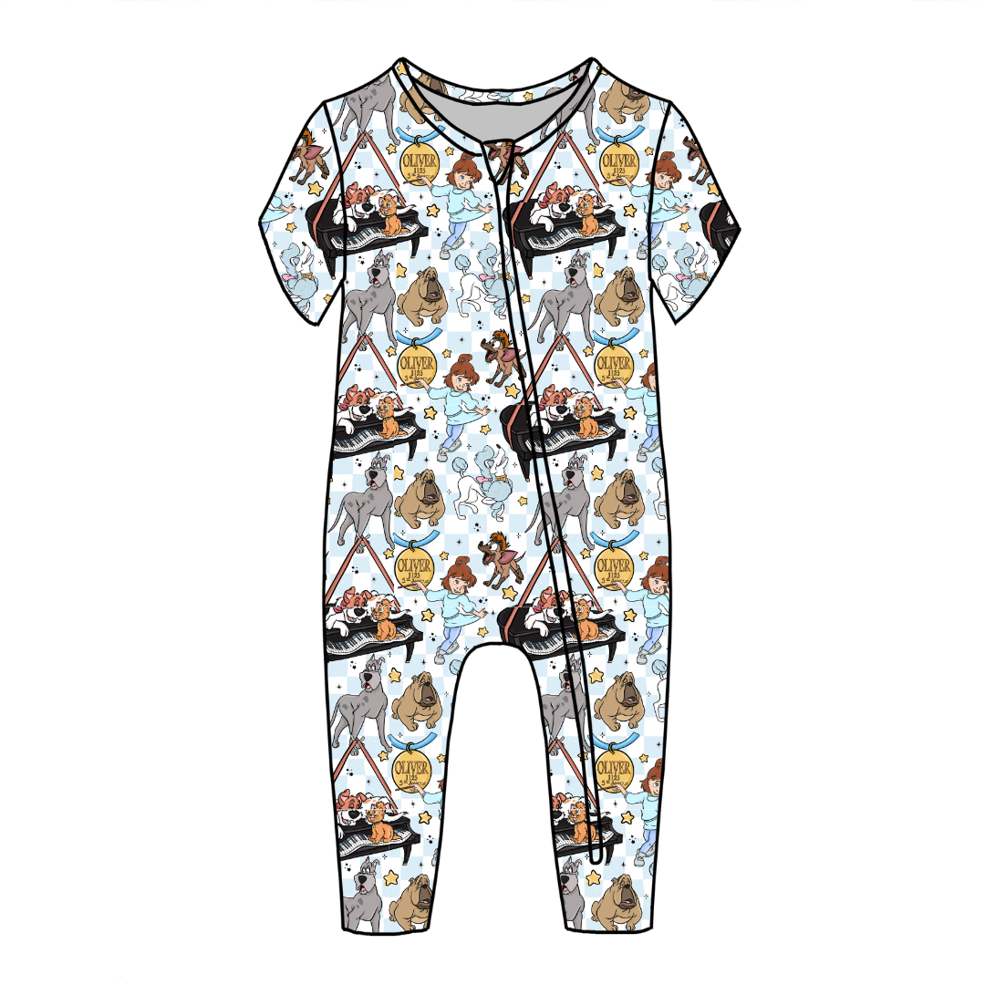 Big City Besties Dandelion Short Sleeve Sleeper Bamboo - PRE ORDER