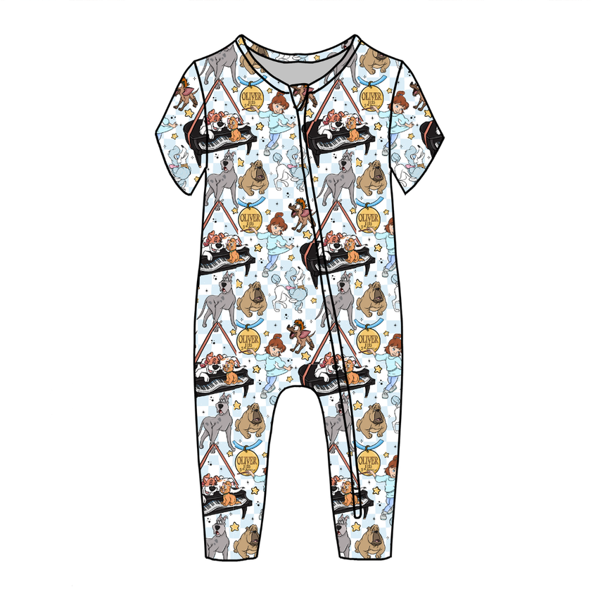 Big City Besties Dandelion Short Sleeve Sleeper Bamboo - PRE ORDER