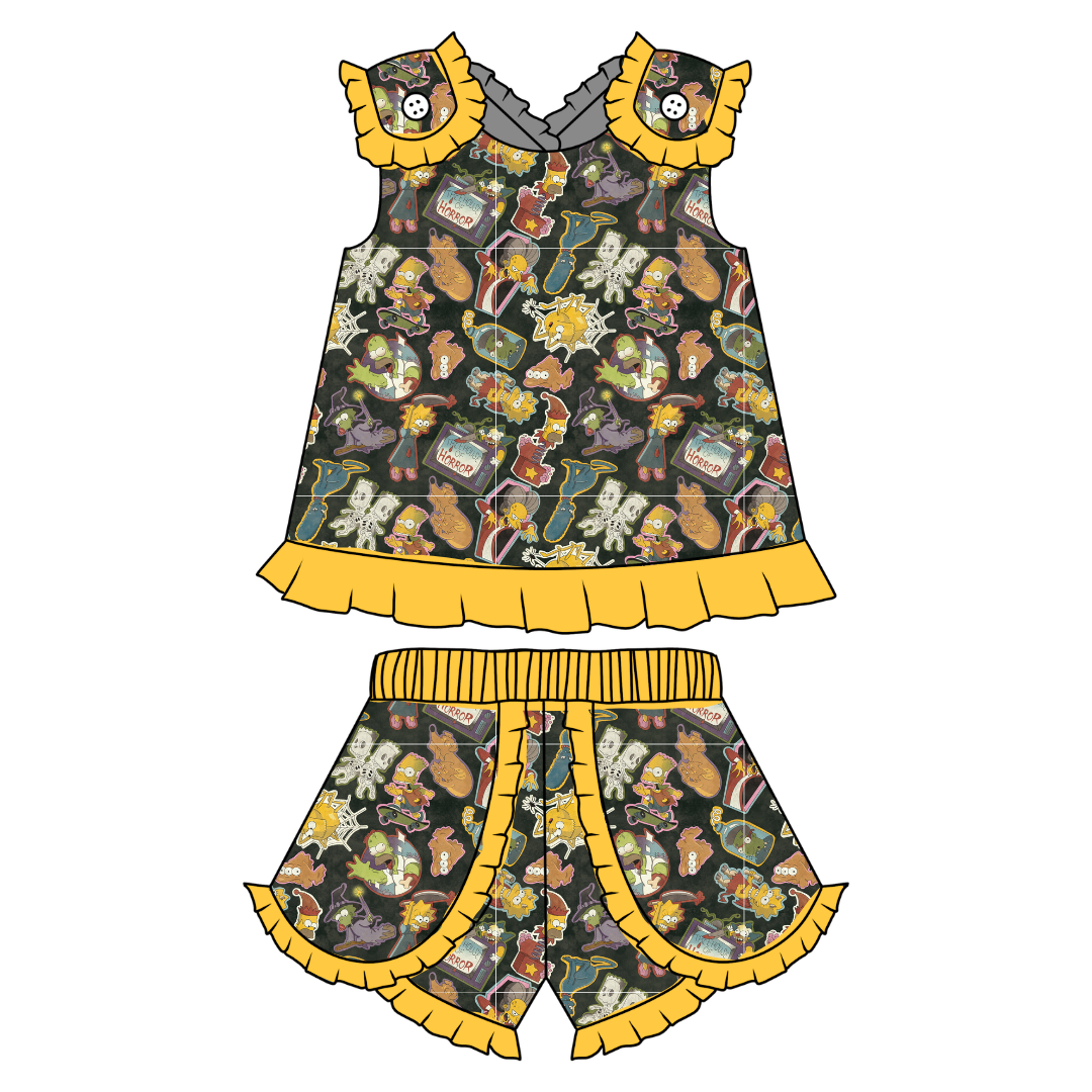 Treehouse Terror - Evie Tulip Short Set Knit - PRE ORDER