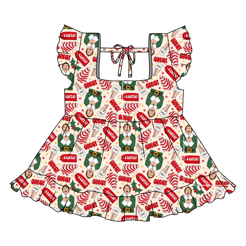 World's Best Elf Sadie Tie Top - Knit - Pre Order - Christmas Special