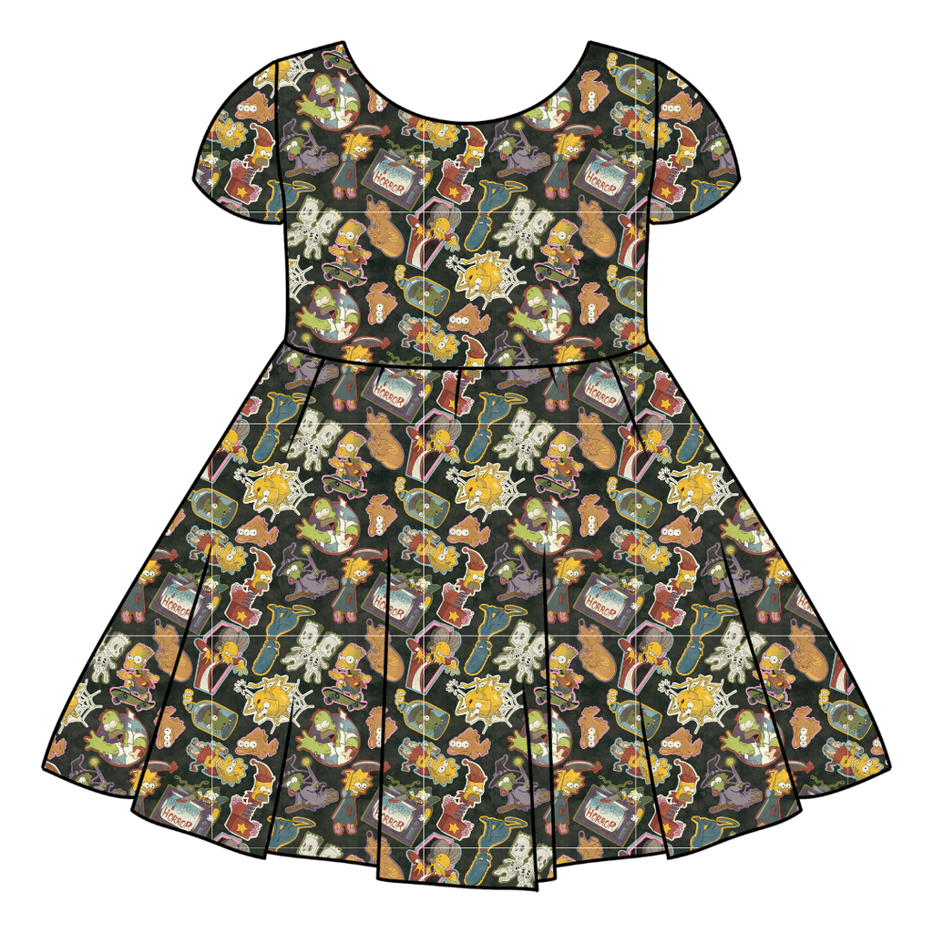 TREEHOUSE TERROR - Honey Girl's Twirl Dress Bamboo - PRE ORDER