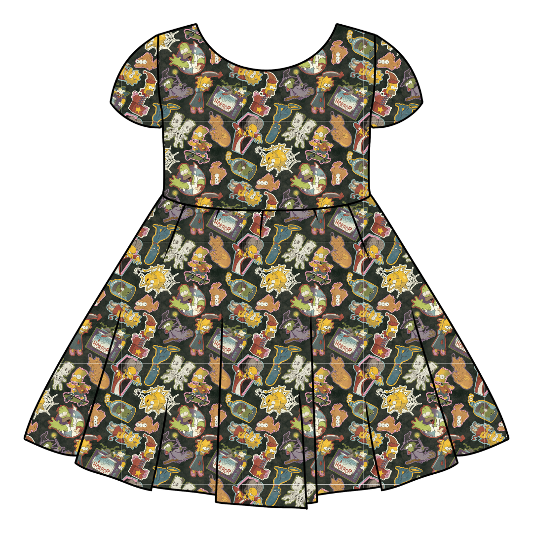 TREEHOUSE TERROR - Honey Girl's Twirl Dress Bamboo - PRE ORDER